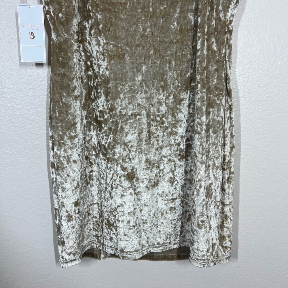 BuffBunny Gold Velvet Mini Dress - Picture 14 of 15
